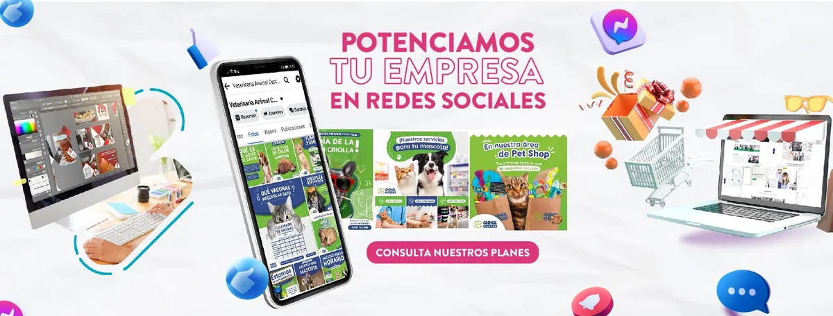 Gestión de redes sociales para Animal Center Veterinaria