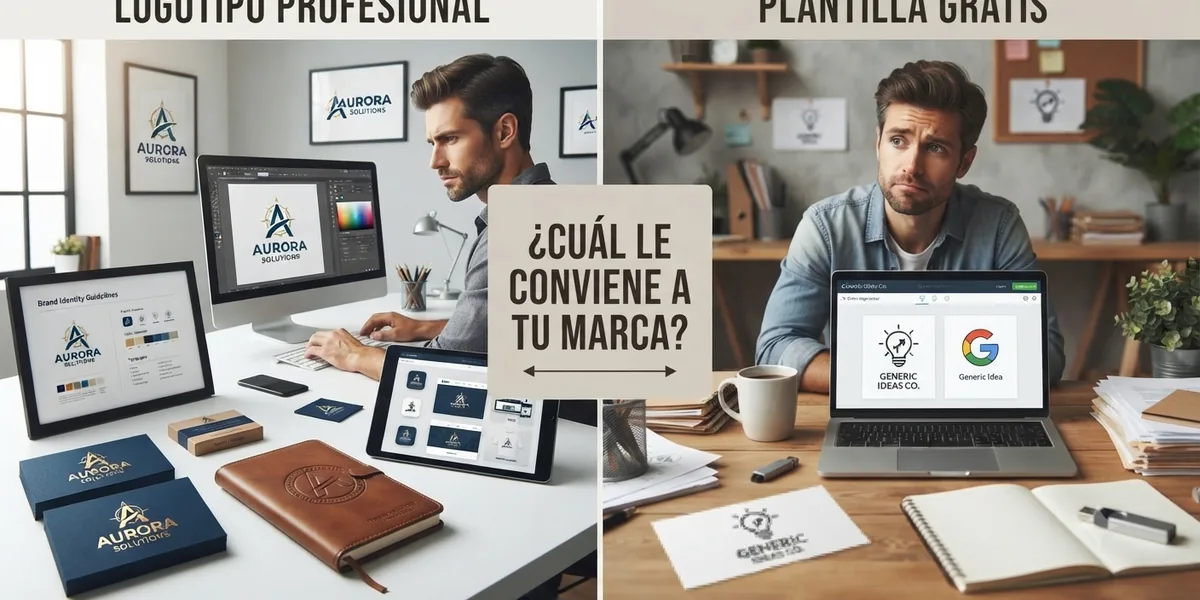 Logo profesional vs. plantilla gratis: ¿cuál conviene?