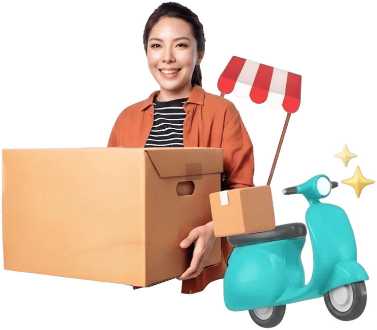 Negocio local recibiendo pedidos de clientes cercanos